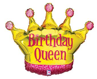Birthday Queen Crown Balloon - 3-Pack - Image 1