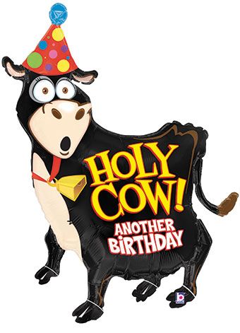 Holy Cow Birthday Balloon 42" Foil - Party Supplies - Image 1