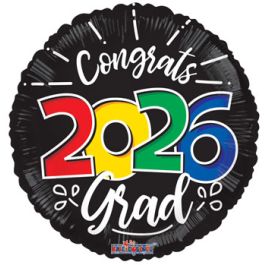 Congrats 2026 Grad Foil Balloon 18 Inch - Image 1