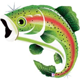 Rainbow Trout Fish Foil Balloon 29 Inch - Image 1