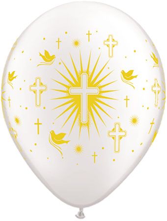 Cross & Doves Balloon - Religious Party - Image 1