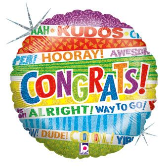 Congrats! Balloon - 5-Pack - Image 1