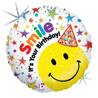 Smile Birthday Balloon - 5-Pack - Image 1