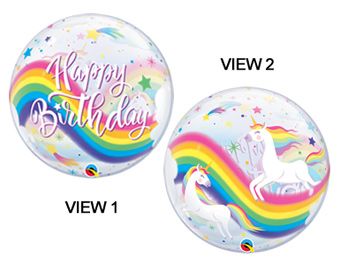 Rainbow Unicorn Balloons - 3-Pack - Image 1