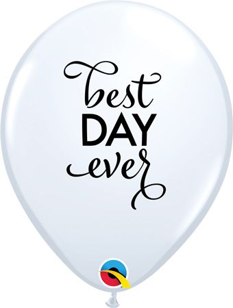 Best Day Ever White Balloon - Party Supplies - Image 1