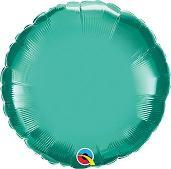 Chrome Green Balloons - 5-Pack - Image 1