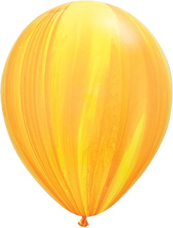 Yellow Orange Rainbow Balloons - 25 Count - Image 1