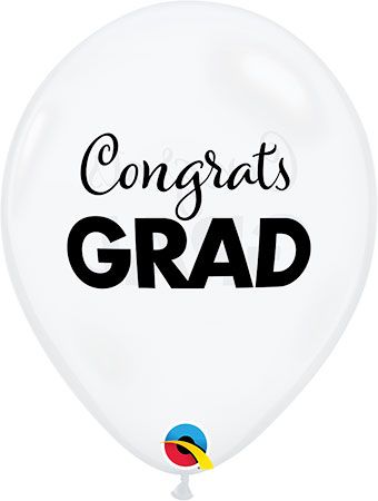 Congrats Grad Balloon - Clear 11" (Bag of 50) - Image 1