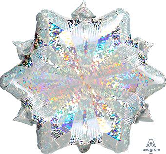 Holo Snowflake Balloons - 3-Pack - Image 1