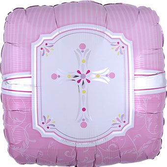 Pink Cross Blessings Balloon - 5-Pack - Image 1