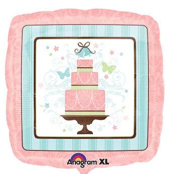 Blushing Bride Pink Cake Balloon - 5-Pack - Image 1