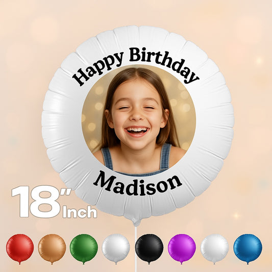 Personalized Birthday Balloon – Custom 18” Round Foil Balloon