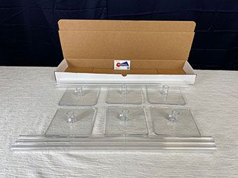 PlexiPole Kit 6" Bases & Poles - Party Supplies - Image 1