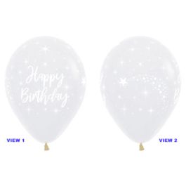Crystal Clear Balloons 11 Inch - Happy Birthday 50 Count Pack - Image 1