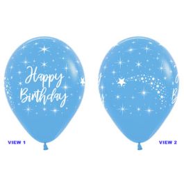 Blue Happy Birthday Balloons 11 Inch - 50 Count Pack - Image 1