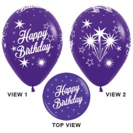 Violet Sparkles Balloon 18 Inch - 25-Pack - Image 1
