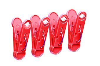 Red Weight Clips for Balloons - Party Supplies - Image 1