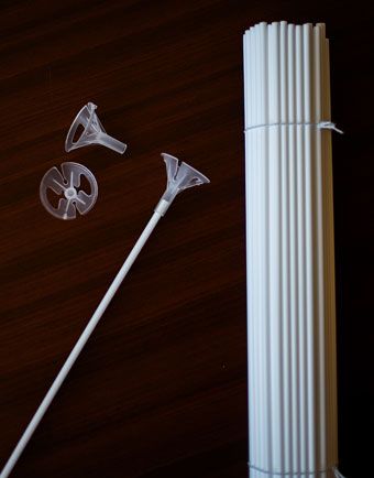 White Sticks & Microfoil Cups - Party Supplies - Image 1