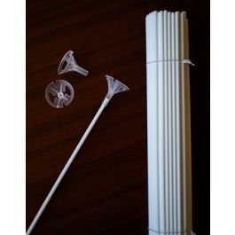 White Balloon Stick 15 Inch - 1000 Count - Image 1