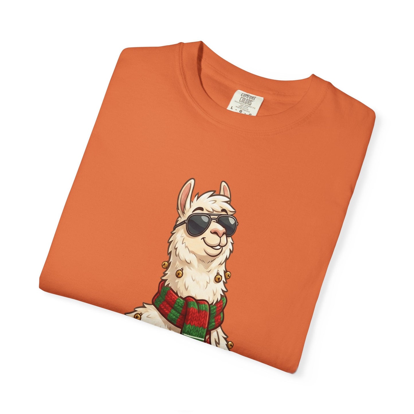 Cool Alpaca Adventure: Winter Chic Llama, Stylized Cartoon Character Illustration T-shirt – Custom T-Shirt by PixelCraft360, unique decoration for events and special gifts