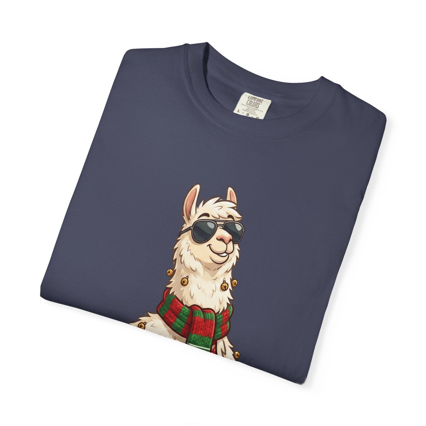 Cool Alpaca Adventure: Winter Chic Llama, Stylized Cartoon Character Illustration T-shirt – Custom T-Shirt by PixelCraft360, unique decoration for events and special gifts