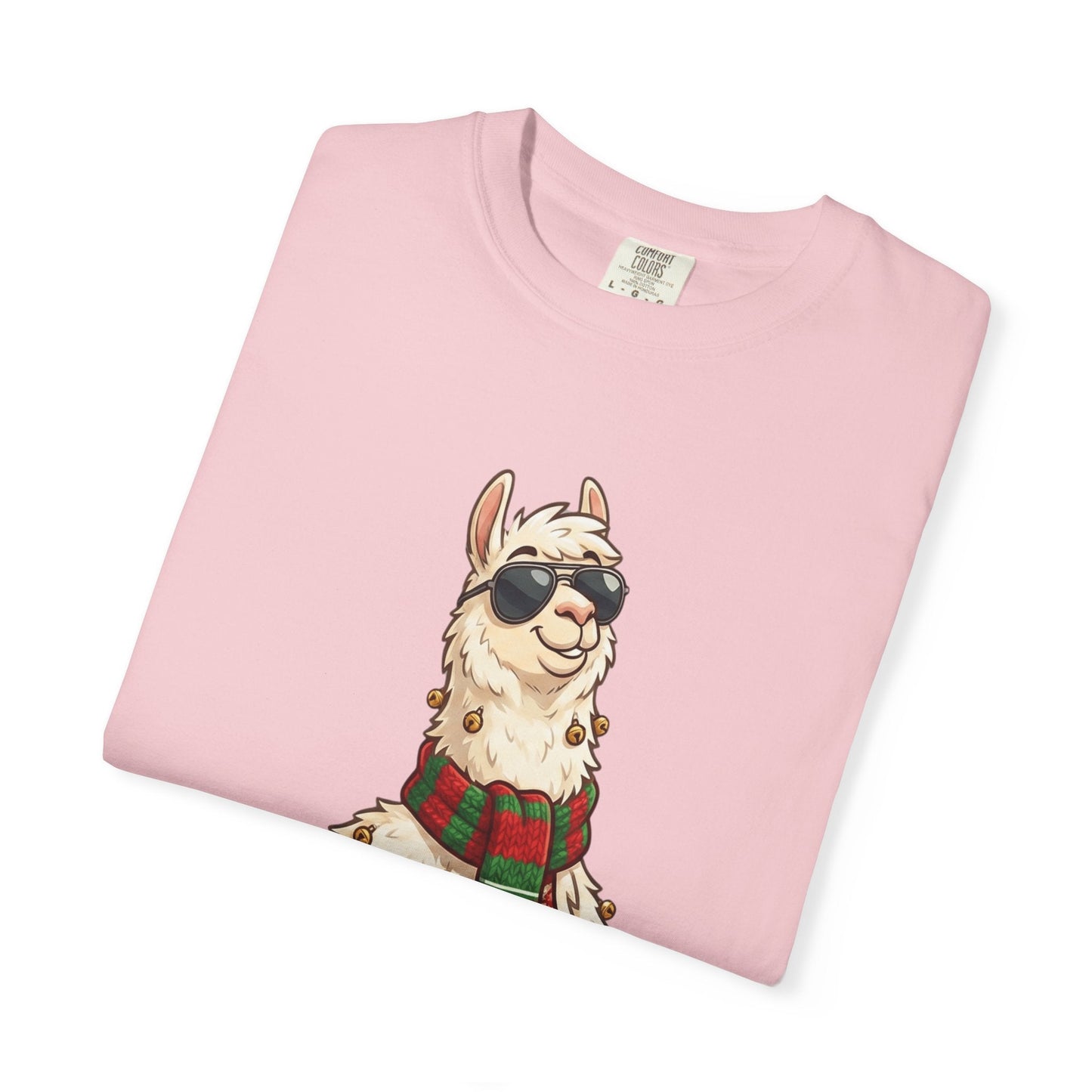 Cool Alpaca Adventure: Winter Chic Llama, Stylized Cartoon Character Illustration T-shirt – Custom T-Shirt by PixelCraft360, unique decoration for events and special gifts