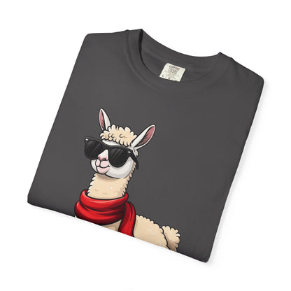 Cool Alpaca Swagger: Hipster Llama Portrait, Trendy Animal Illustration T-shirt – Custom T-Shirt by PixelCraft360, unique decoration for events and special gifts