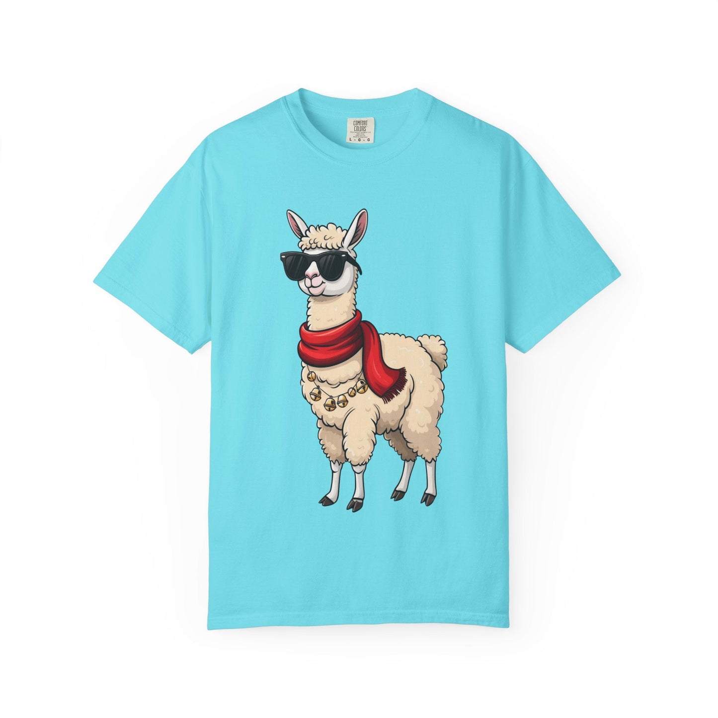 Cool Alpaca Swagger: Hipster Llama Portrait, Trendy Animal Illustration T-shirt – Custom T-Shirt by PixelCraft360, unique decoration for events and special gifts