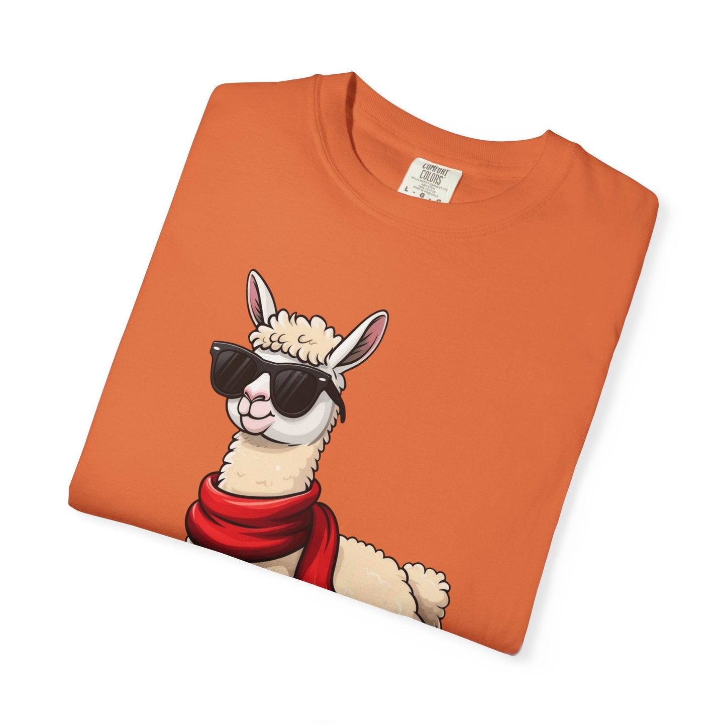Cool Alpaca Swagger: Hipster Llama Portrait, Trendy Animal Illustration T-shirt – Custom T-Shirt by PixelCraft360, unique decoration for events and special gifts