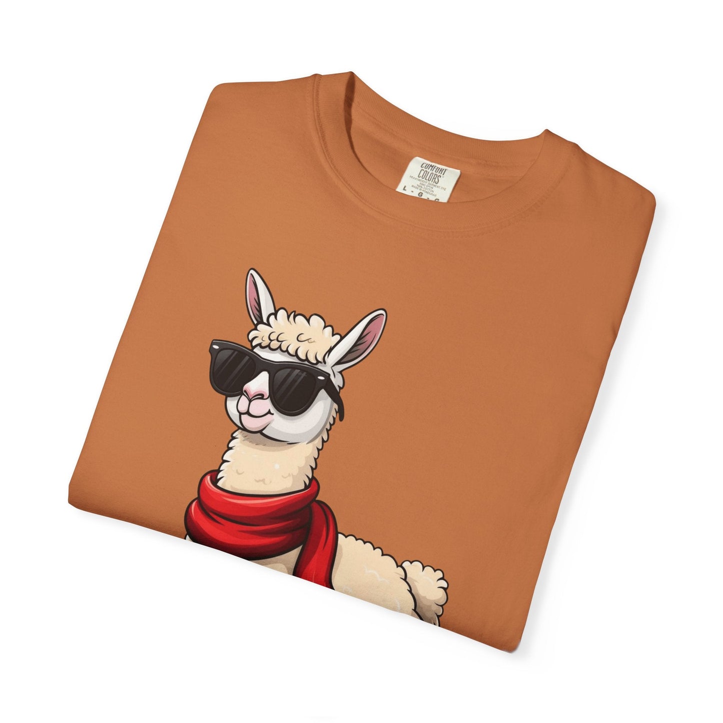 Cool Alpaca Swagger: Hipster Llama Portrait, Trendy Animal Illustration T-shirt – Custom T-Shirt by PixelCraft360, unique decoration for events and special gifts