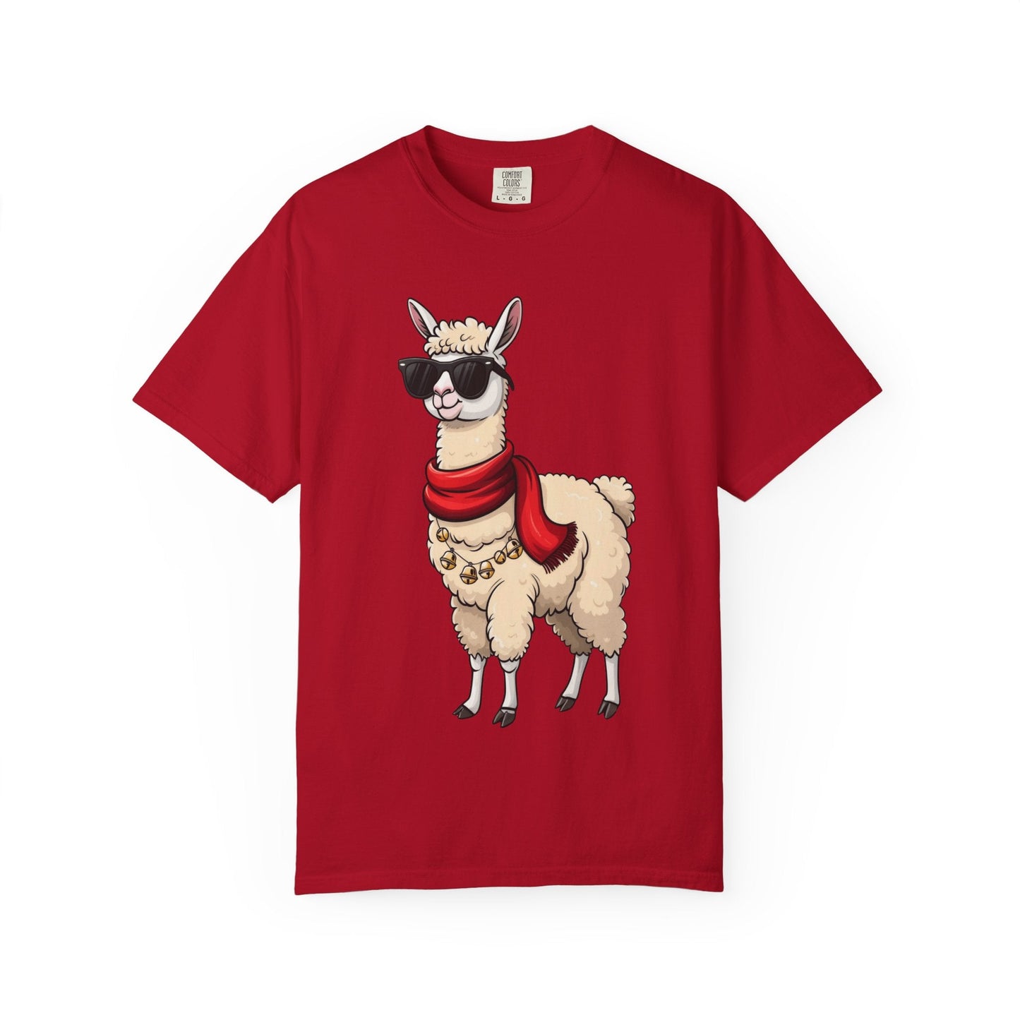 Cool Alpaca Swagger: Hipster Llama Portrait, Trendy Animal Illustration T-shirt – Custom T-Shirt by PixelCraft360, unique decoration for events and special gifts