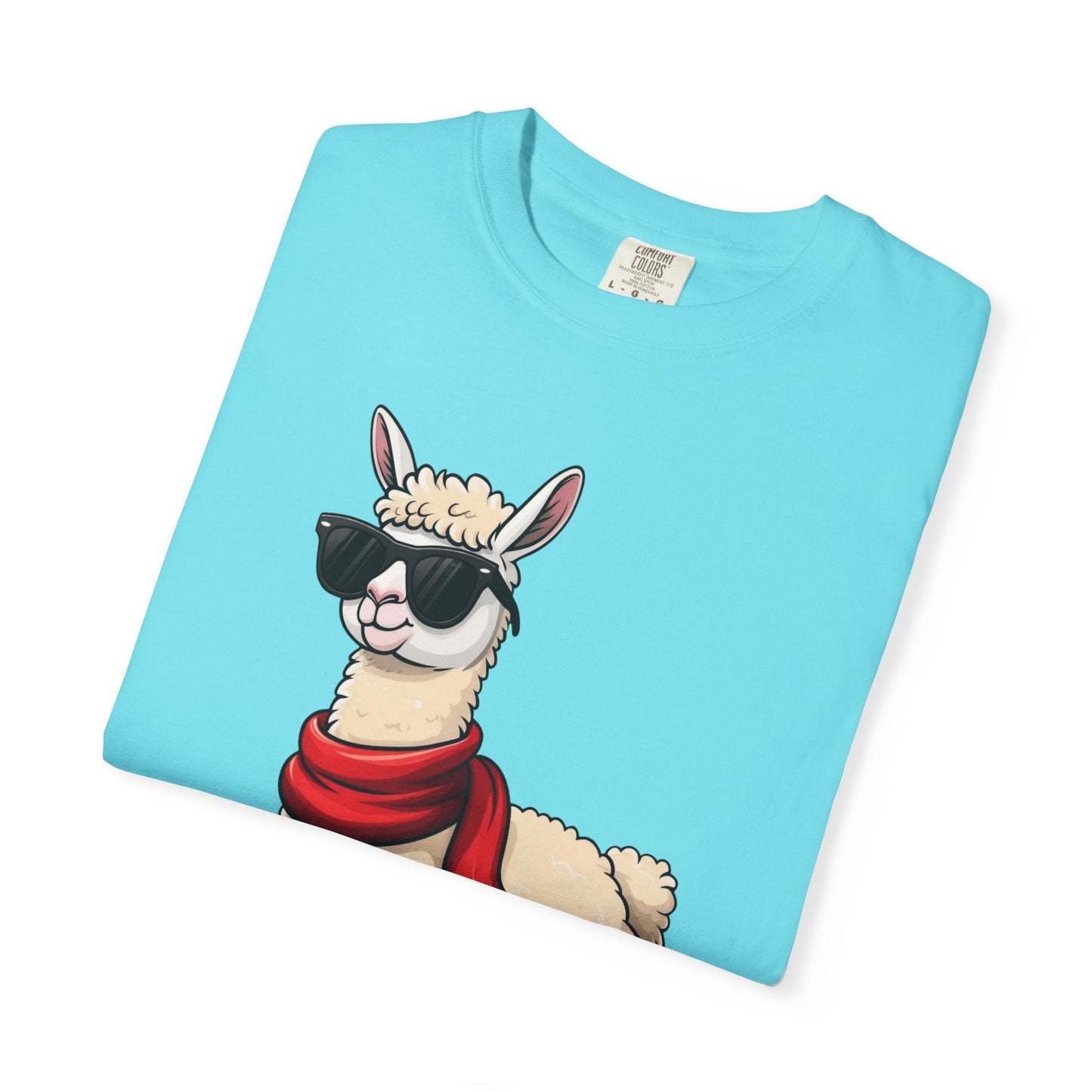 Cool Alpaca Swagger: Hipster Llama Portrait, Trendy Animal Illustration T-shirt – Custom T-Shirt by PixelCraft360, unique decoration for events and special gifts