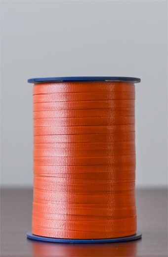 Burnt Orange Crimped Ribbon Roll - 3-Pack - Image 1