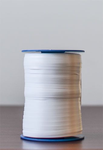 White Crimped Ribbon Roll 3-Pack - Image 1