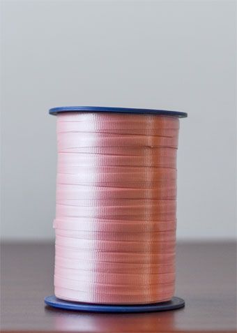 Pale Coral Crimped Ribbon Roll - 3-Pack - Image 1