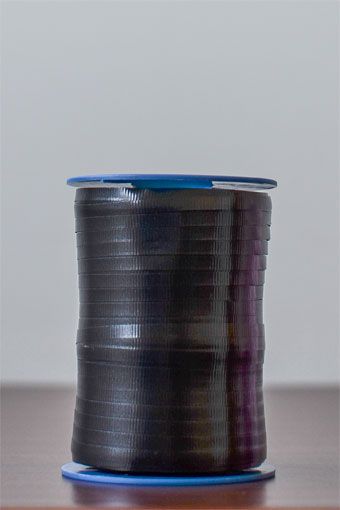 Black Crimped Ribbon Roll 3-Pack - Image 1