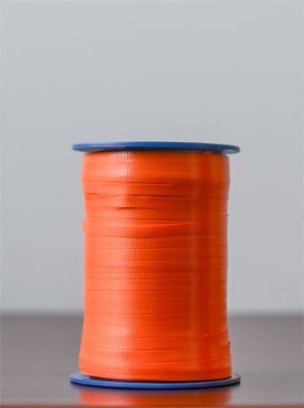 Orange Crimped Ribbon Roll 3-Pack - Image 1