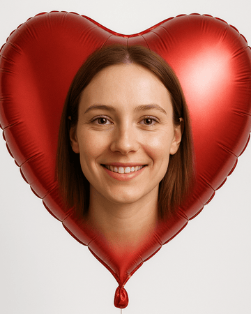 Custom Heart Foil Balloon – Premium 18" with Photo – Custom Foil Balloon by PixelCraft360, unique decoration for events and special gifts