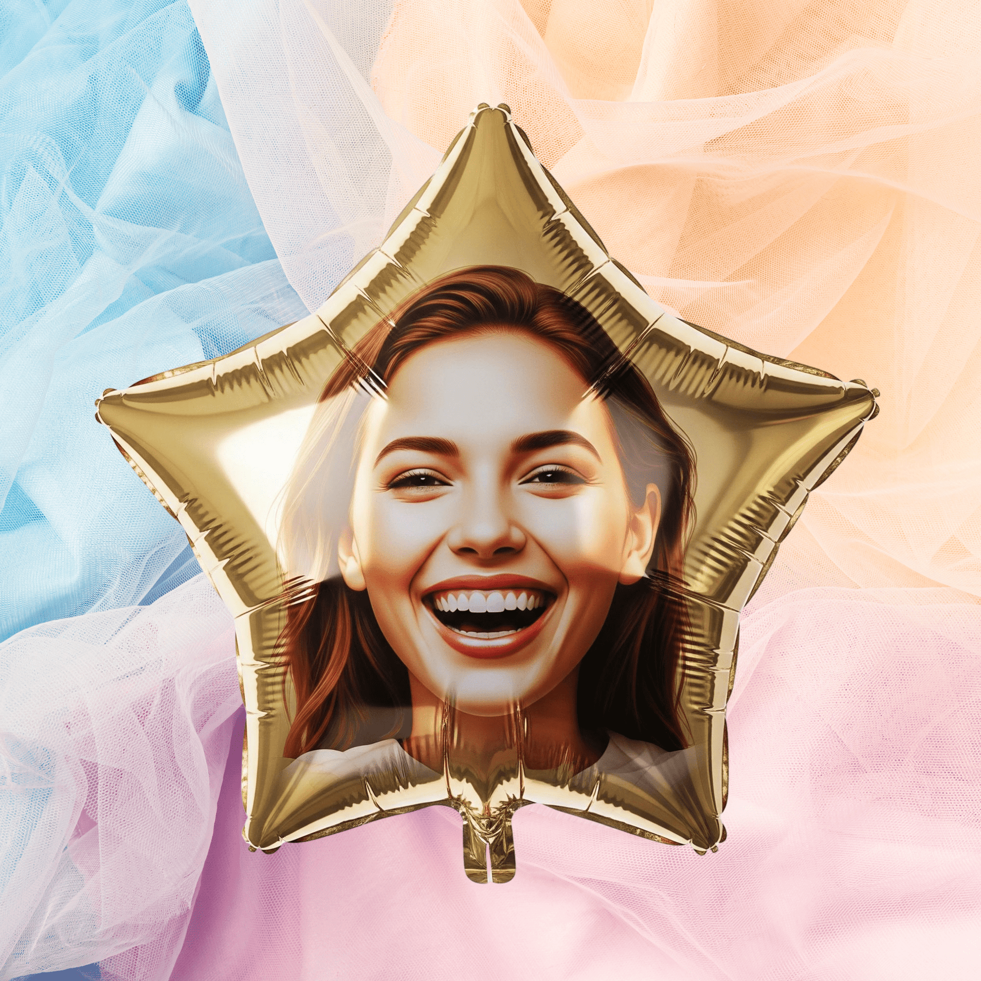 Custom Star Foil Balloon – 19" Personalized with Photo – Custom Foil Balloon by PixelCraft360, unique decoration for events and special gifts