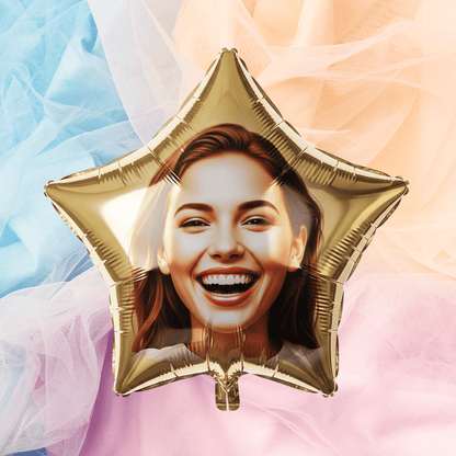 Custom Star Foil Balloon – 19" Personalized with Photo – Custom Foil Balloon by PixelCraft360, unique decoration for events and special gifts