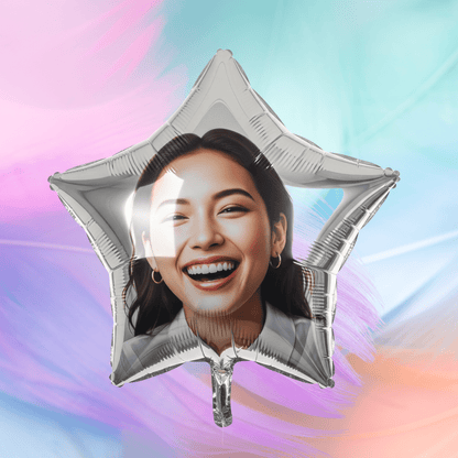 Custom Star Foil Balloon – 19" Personalized with Photo – Custom Foil Balloon by PixelCraft360, unique decoration for events and special gifts