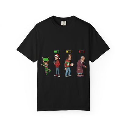 Energy Journey: Stages of Vitality, Illustrated Battery of LifeT-Shirt – Custom T-Shirt by PixelCraft360, unique decoration for events and special gifts