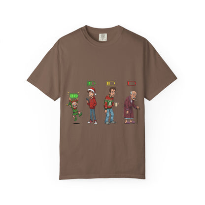 Energy Journey: Stages of Vitality, Illustrated Battery of LifeT-Shirt – Custom T-Shirt by PixelCraft360, unique decoration for events and special gifts