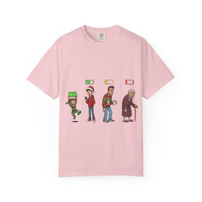 Energy Journey: Stages of Vitality, Illustrated Battery of LifeT-Shirt – Custom T-Shirt by PixelCraft360, unique decoration for events and special gifts