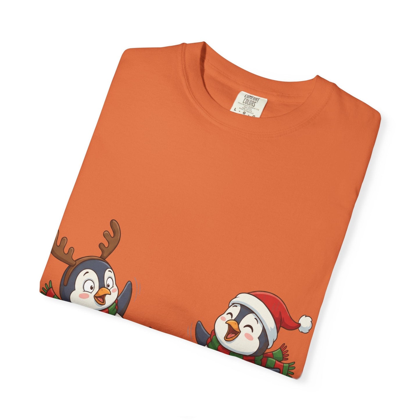 Festive Penguin Frolic: Whimsical Winter Wonderland, Cute Digital Holiday IllustrationT-Shirt – Custom T-Shirt by PixelCraft360, unique decoration for events and special gifts