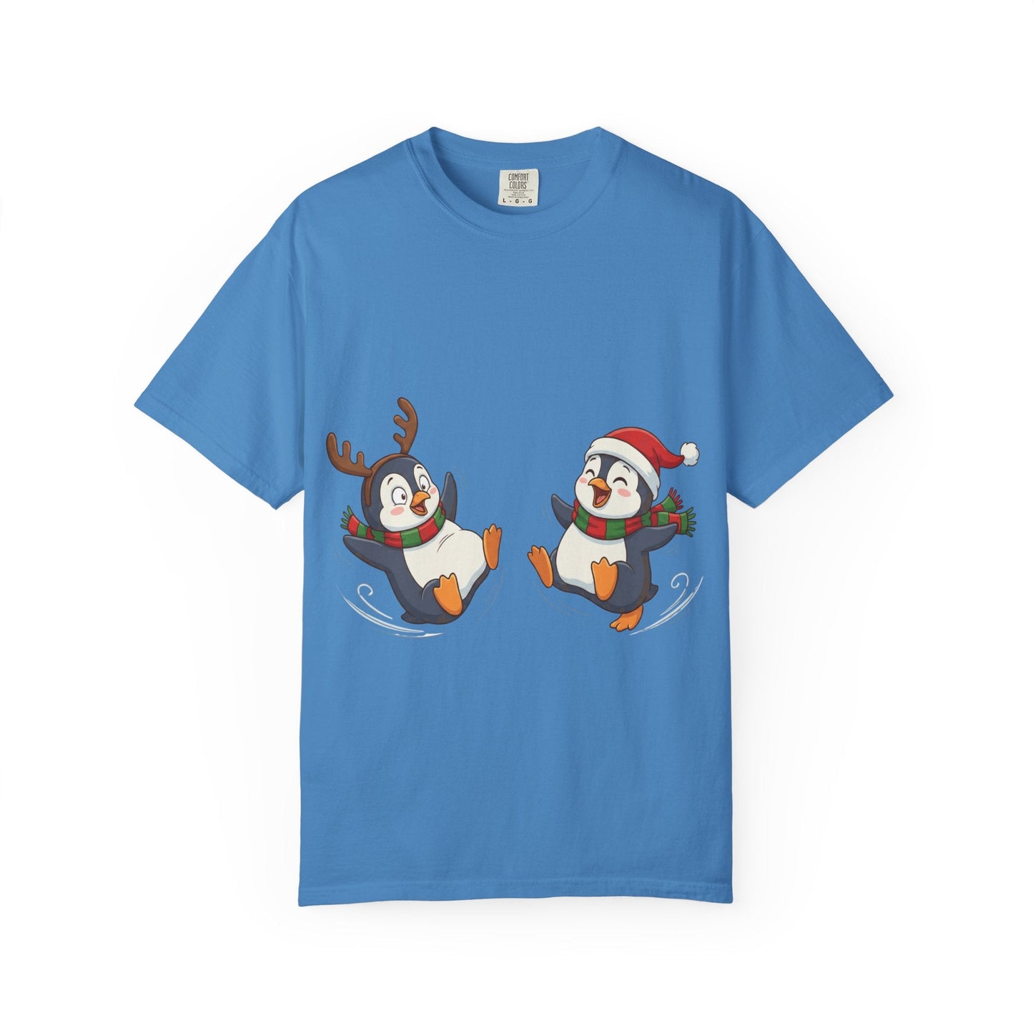 Festive Penguin Frolic: Whimsical Winter Wonderland, Cute Digital Holiday IllustrationT-Shirt – Custom T-Shirt by PixelCraft360, unique decoration for events and special gifts