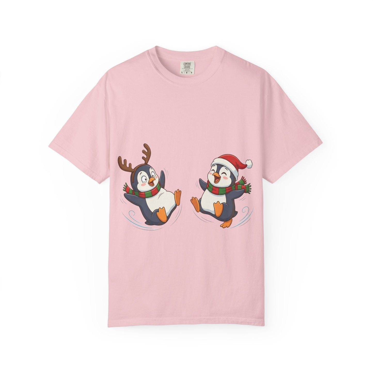 Festive Penguin Frolic: Whimsical Winter Wonderland, Cute Digital Holiday IllustrationT-Shirt – Custom T-Shirt by PixelCraft360, unique decoration for events and special gifts