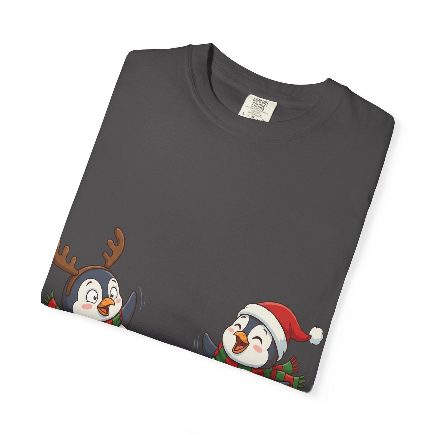 Festive Penguin Frolic: Whimsical Winter Wonderland, Cute Digital Holiday IllustrationT-Shirt – Custom T-Shirt by PixelCraft360, unique decoration for events and special gifts