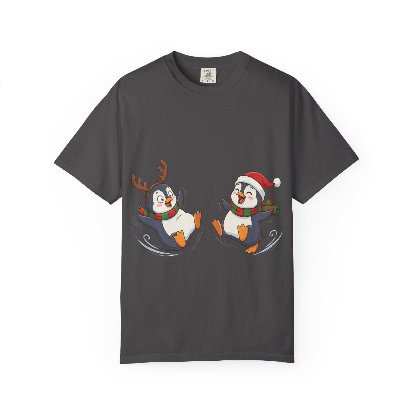 Festive Penguin Frolic: Whimsical Winter Wonderland, Cute Digital Holiday IllustrationT-Shirt – Custom T-Shirt by PixelCraft360, unique decoration for events and special gifts