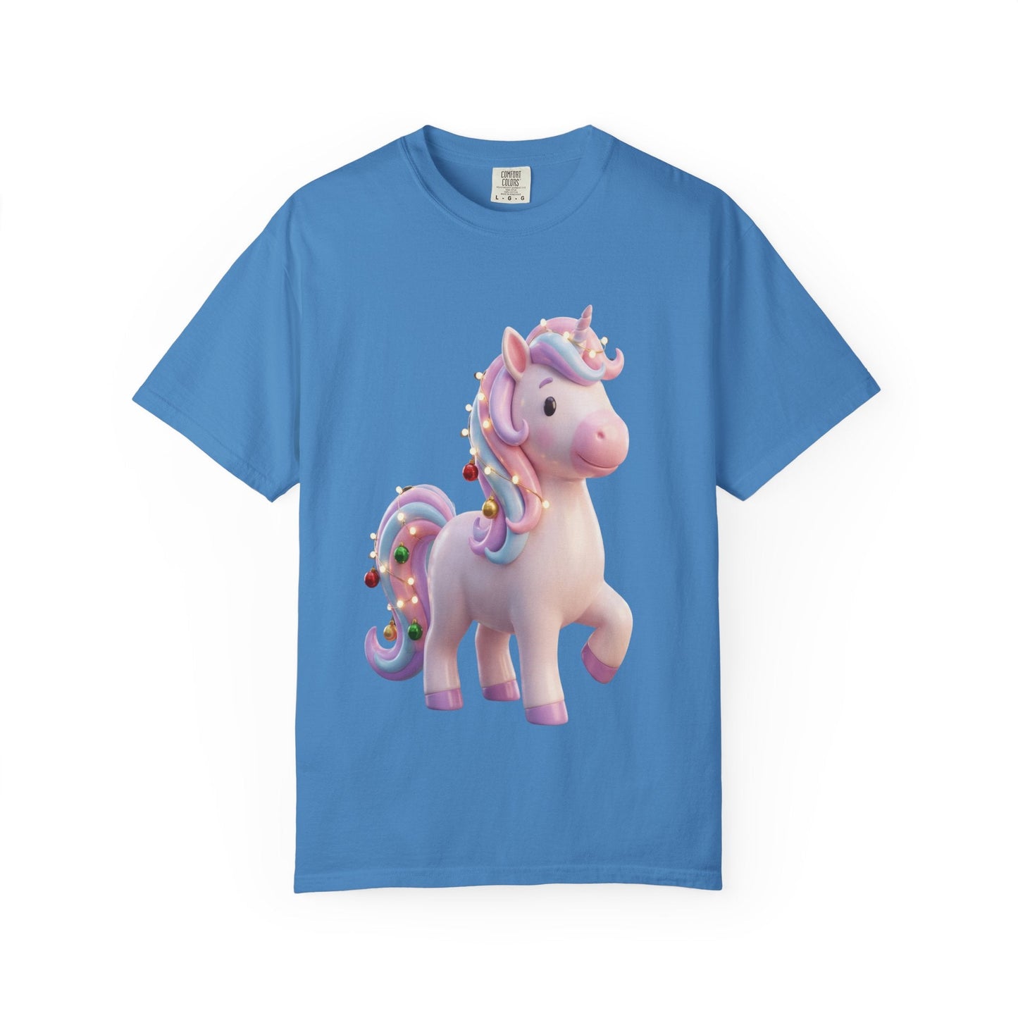 Festive Unicorn Magic: Holiday Sparkle, 3D Fantasy IllustrationT-Shirt – Custom T-Shirt by PixelCraft360, unique decoration for events and special gifts